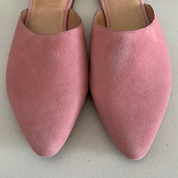 Madewell Remi Slip On Suede Mule Pink Size 6.5 - Picture 3 of 9